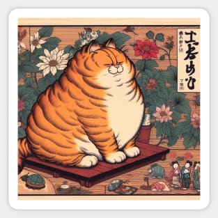 garfield in japanese style 5/12 Sticker